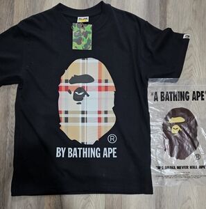 Bape Black Tee with Ape Head